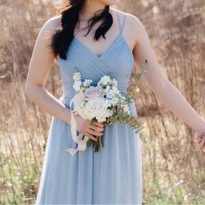 Azazie Nirene Dress Dusty Blue Bridesmaid Dress Size A2